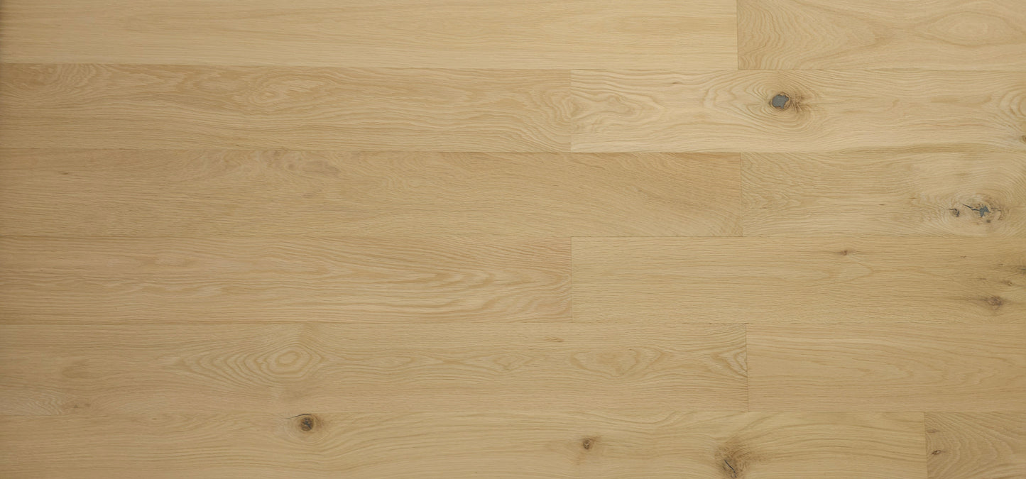 6" x 5/8" Engineered Unfinished White Oak Character Grade Hardwood Flooring