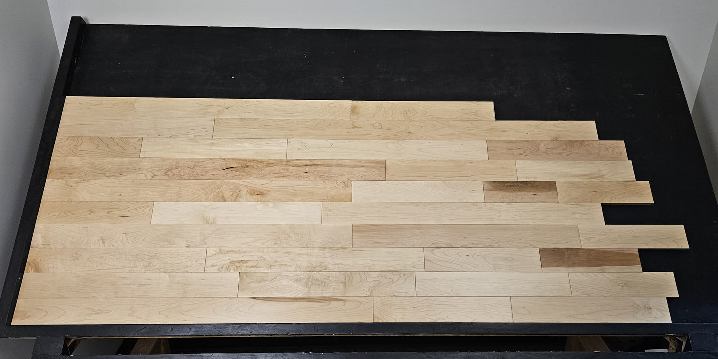 Solid Northern Hard Maple Natural * Low Gloss* Hardwood Flooring