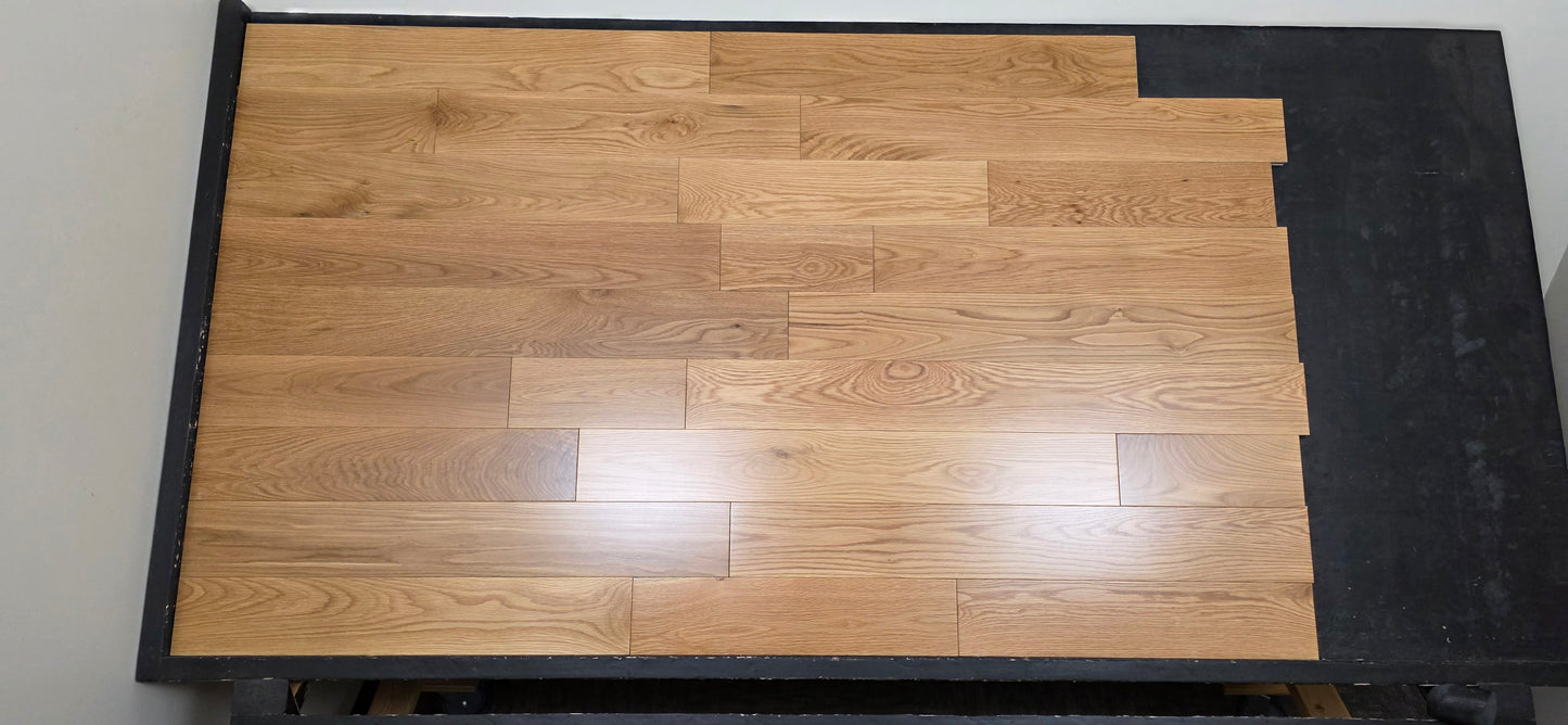 white oak on a black table
