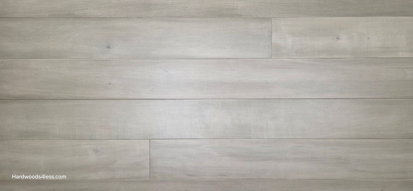 6 1/2" x 1/2" Engineered Maple Polar Palace Hardwood Flooring wide angle close up