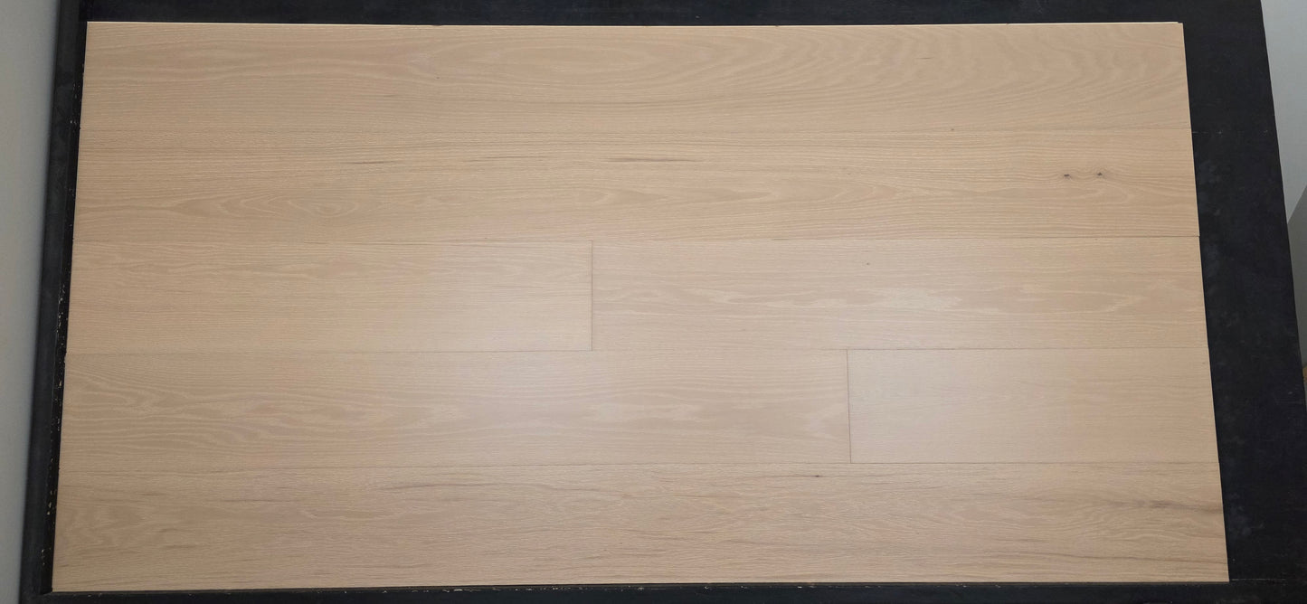Engineered European Oak Loire Hardwood Flooring mid range shot tan wood black rack