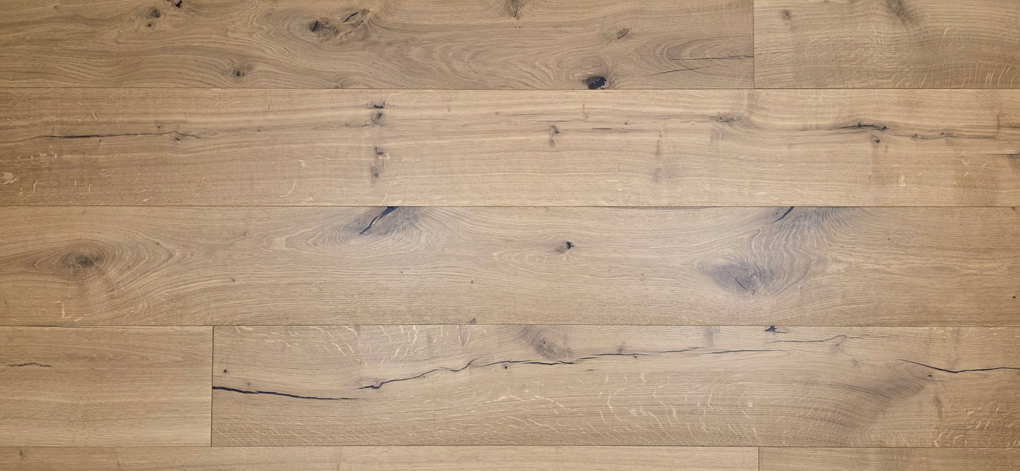 European White Oak hardwood flooring closeup wide