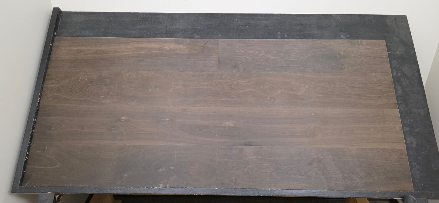 Engineered Unfinished Smoked European Oak Hardwood Flooring front on black background