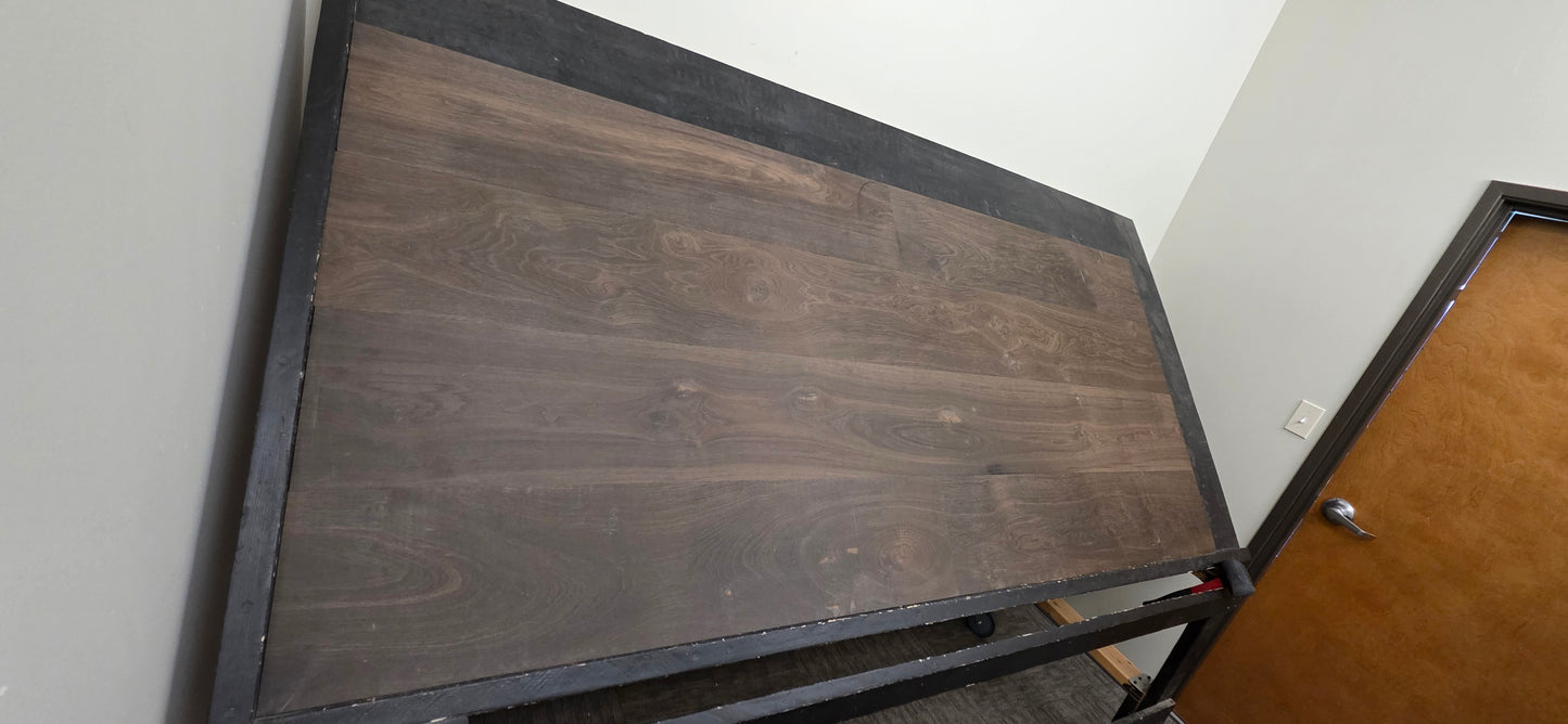 Engineered Unfinished Smoked European Oak Hardwood Flooring wide angle left side