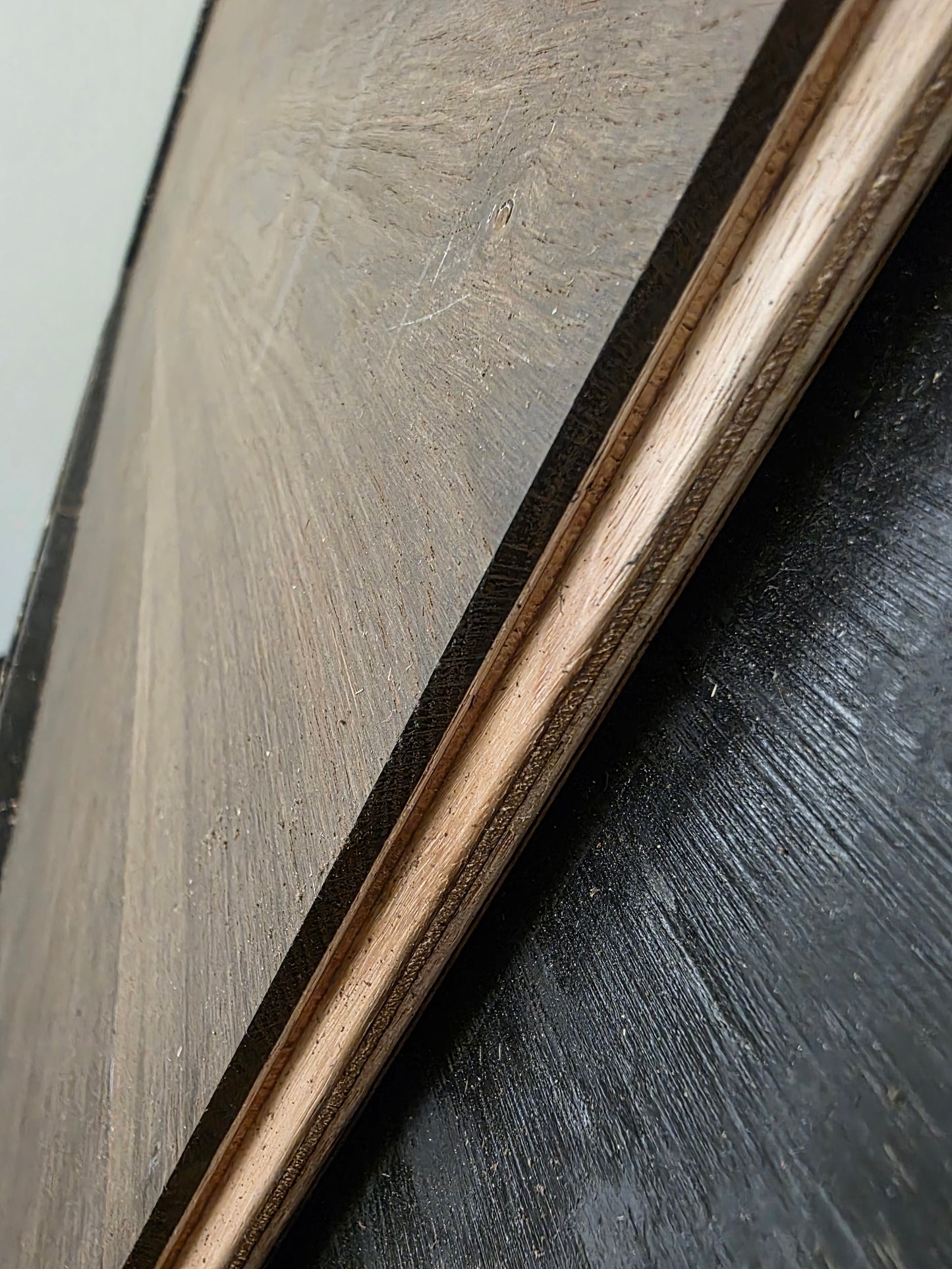 Engineered Unfinished Smoked European Oak Hardwood Flooring very close wear layer