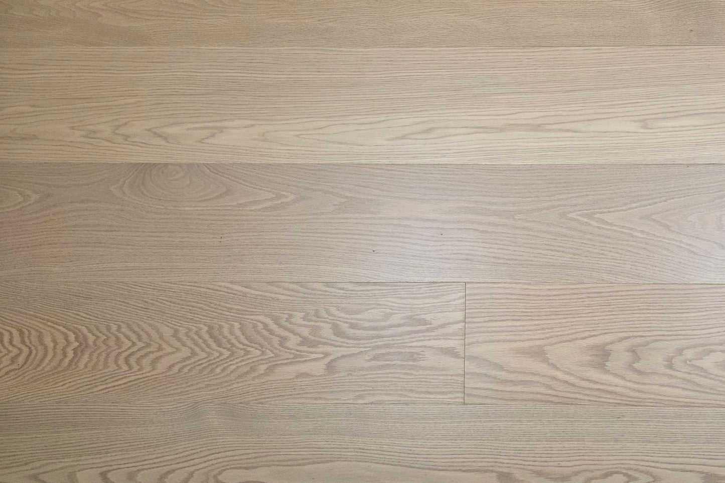 9 1/2" x 5/8" Engineered White Oak Swan Hardwood Flooring close up.