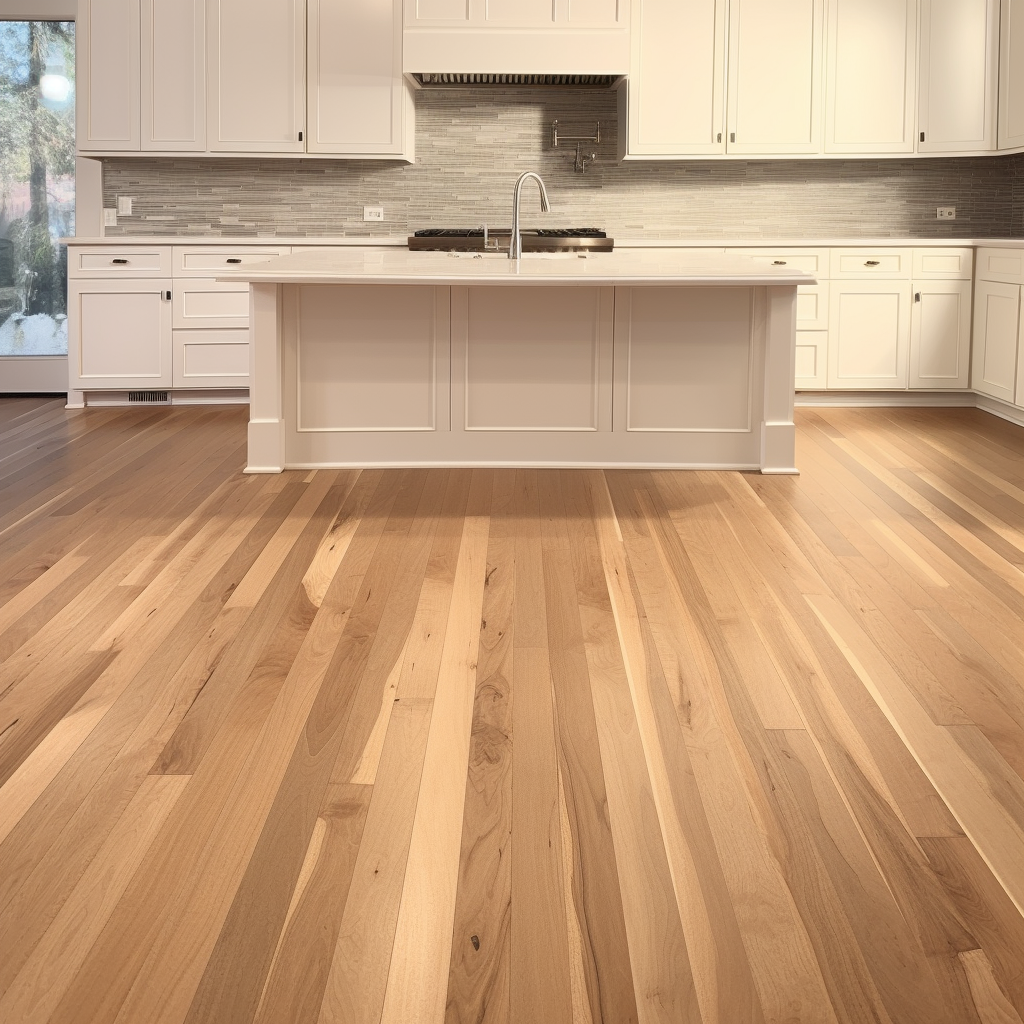 3 1/4" x 3/4" Hickory Almond Low Gloss Hardwood Flooring