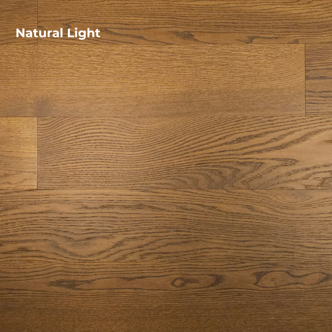 7 1/2" x 3/8" Engineered European White Oak Hartwell Hardwood Flooring shown in natural lighting