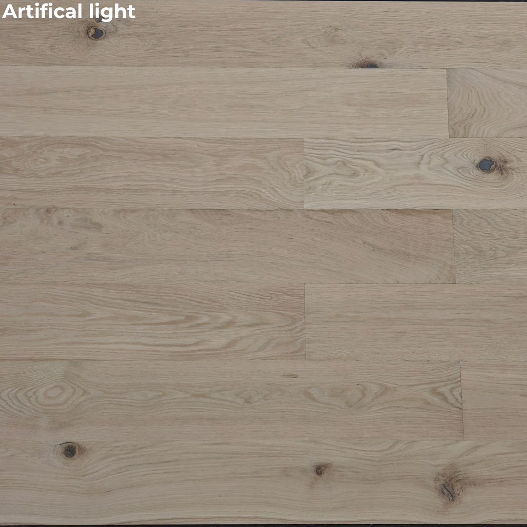 6" x 5/8" Engineered Unfinished White Oak Character Grade Hardwood Flooring