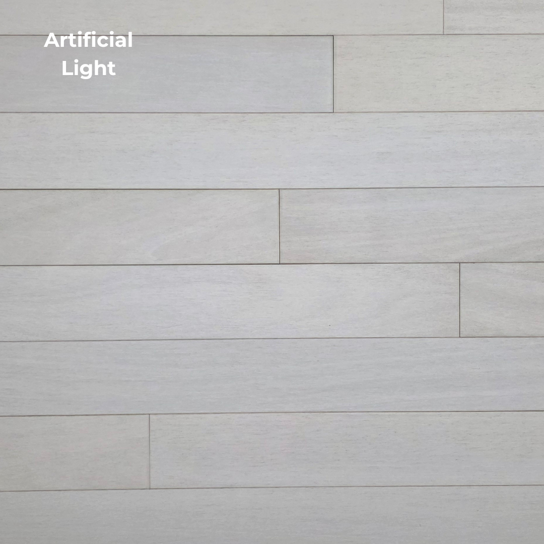 4" x 3/4" Solid Brazilian Oak Urso Hardwood Flooring Close up in artificial lighting