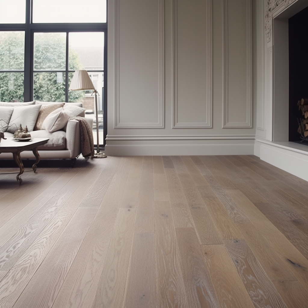 7 1/2" x 1/2" Engineered European White Oak Chai Stain Hardwood Flooring