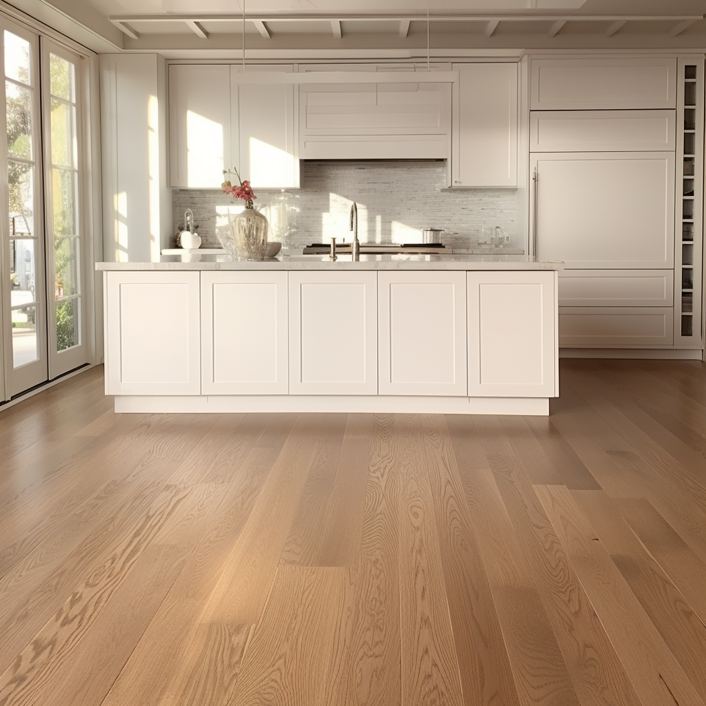 Red oak hardwood flooring