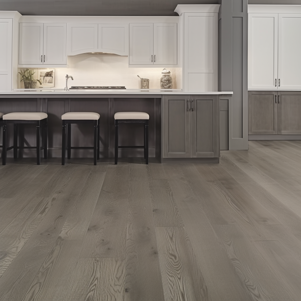7 1/2" x 1/2" Engineered Oak Concrete Stain Hardwood Flooring