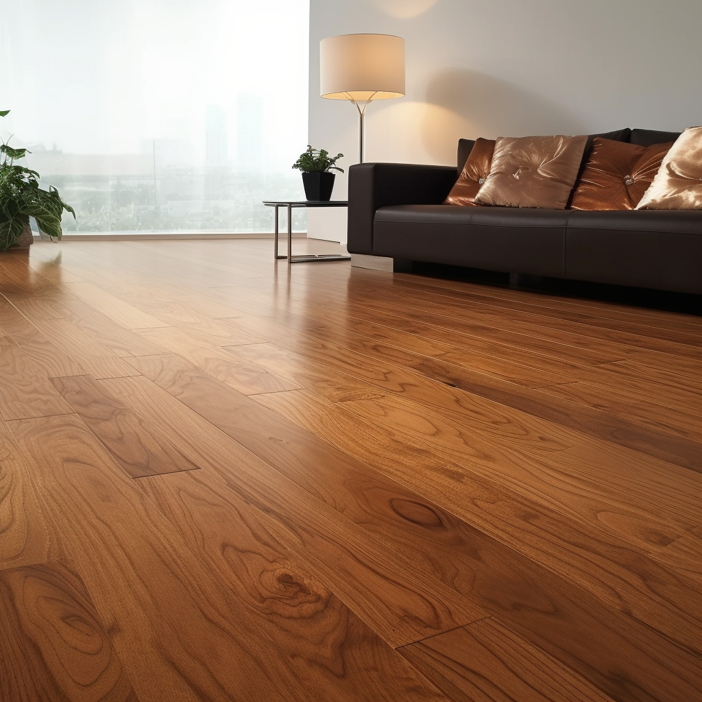5" x 9/16" Engineered Elm Amaretto Wire Brushed Hardwood Flooring