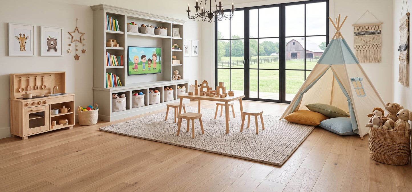 7" x 5/8" Engineered Red Oak Aldus Hardwood Flooring