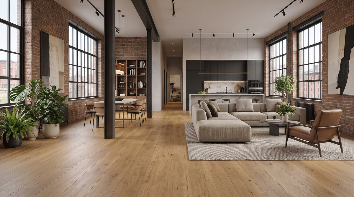 9 1/2" x 5/8" Engineered European Oak Huntzberger Hardwood Flooring