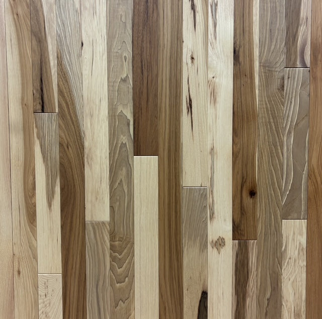 2 1/4" x 3/4" Hickory Natural Character Grade Hardwood Flooring