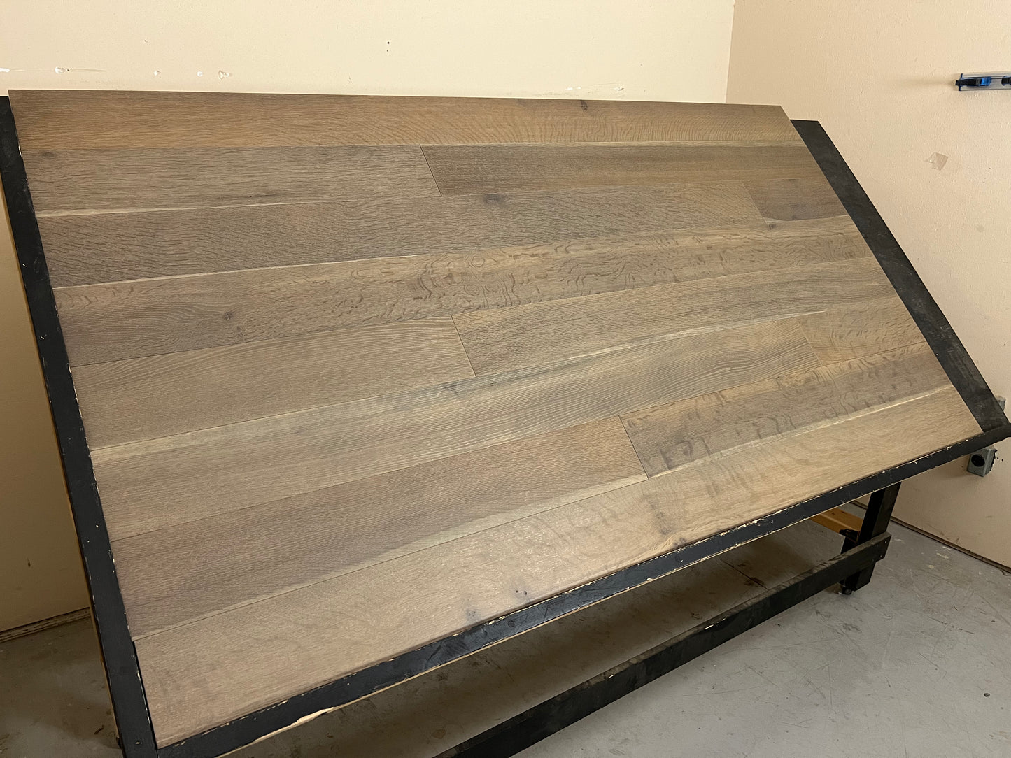 6" x 5/8" Engineered White Oak Burnished Bronze stain Rift & Quartered Hardwood Flooring