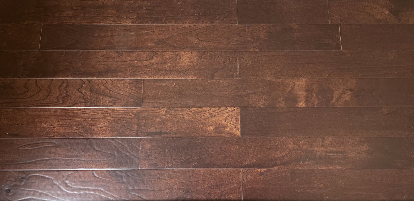 5" x 9/16" Engineered Elm Toast Hand Scraped Hardwood Flooring