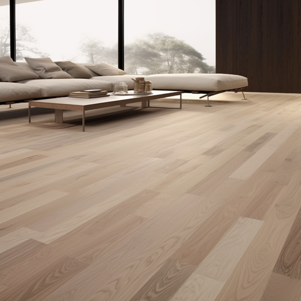 Engineered Oak Ivory & Cream Stain Hardwood Flooring