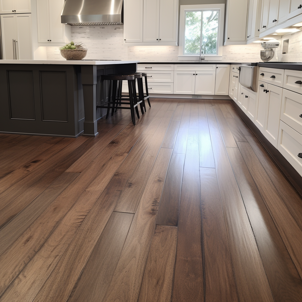 7 1/2" x 1/2" Engineered Antique Hickory Wimberly Stain Engineered Flooring
