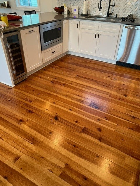 3 1/4" x 3/4" Unfinished Caribbean Heart Pine Rustic Grade Hardwood Flooring