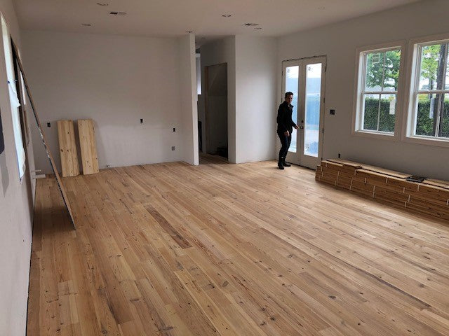 3 1/4" x 3/4" Unfinished Caribbean Heart Pine Rustic Grade Hardwood Flooring