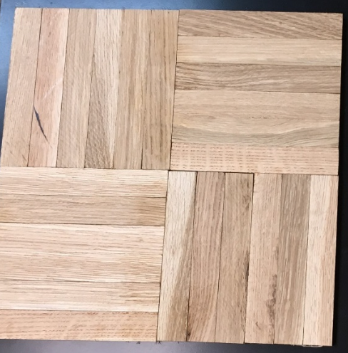 Unfinished White Oak 6-slat Parquet Hardwood Flooring