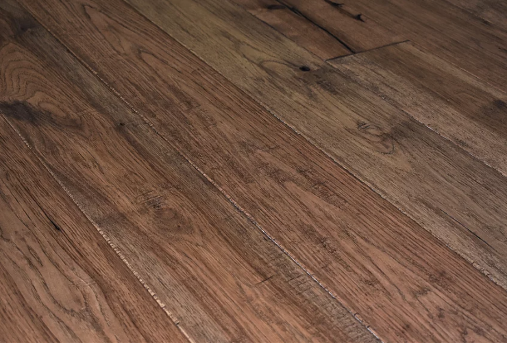 7 1/2" x 1/2" Engineered Antique Hickory Wimberly Stain Engineered Flooring