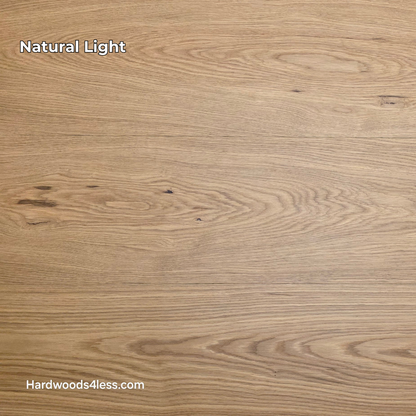 10.67" x 7/16" Modernized Engineered European Oak Hadid Hardened Hardwood Flooring.  Shown in natural lighting.
