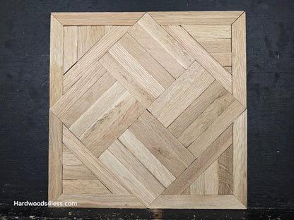 13 7/16" x 13 7/16" x 5/16" Unfinished White Oak Chaucer Parquet Flooring