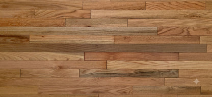 3 1/4" x 3/4" Solid Red Oak Natural Mill Run Hardwood Flooring