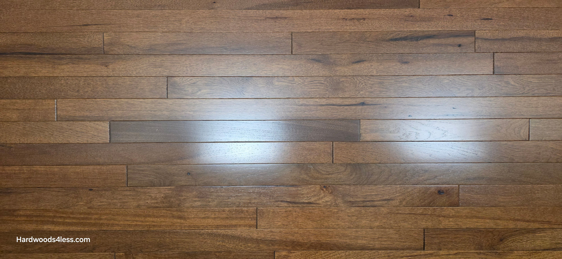 2 1/4" x 3/4" Hickory Nubuck Hardwood Flooring Close up