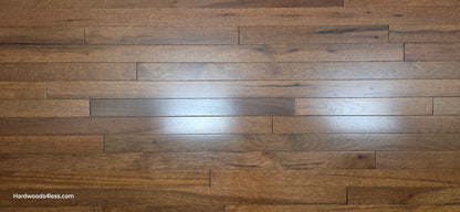 2 1/4" x 3/4" Hickory Nubuck Hardwood Flooring Close up