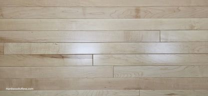 2 14 x 34 Natural Northern Maple Common & Better Hardwood Flooring. Close up.
