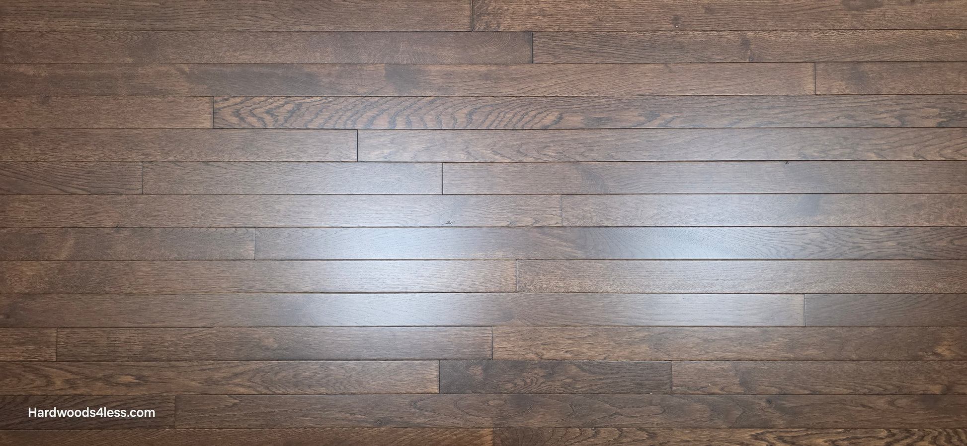 2 1/4" x 3/4" Solid Oak Modica Hardwood Flooring. Shown close up. 