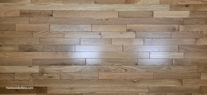 2 1/4" x 3/4" Solid White Oak Natural Mill Run Hardwood Flooring