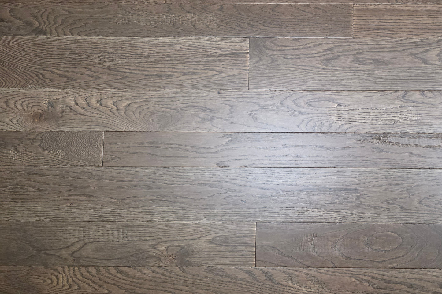 3 1/4", 4", 5" Mixed Width Engineered White Oak Transom Hardwood Flooring close up.