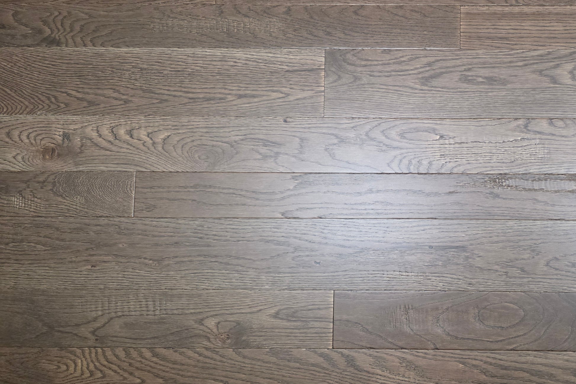 3 1/4", 4", 5" Mixed Width Engineered White Oak Transom Hardwood Flooring close up.