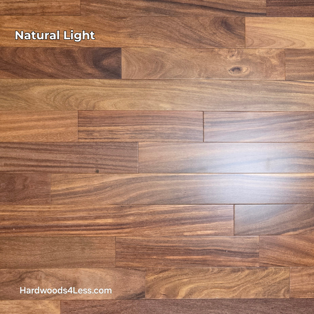 3 1/4" x 3/4" Brazilian Red Teak (Cumaru) Hardwood Flooring. Shown in natural lighting.