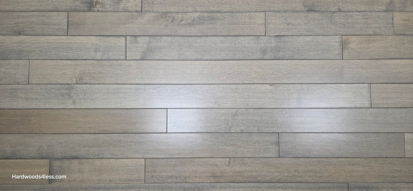 3 1/4" x 3/4" Solid Maple Dove Hardwood Flooring. Close up