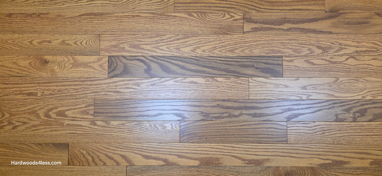 3 14 x 34 Solid Red Oak Blake Hardwood Flooring. Close up