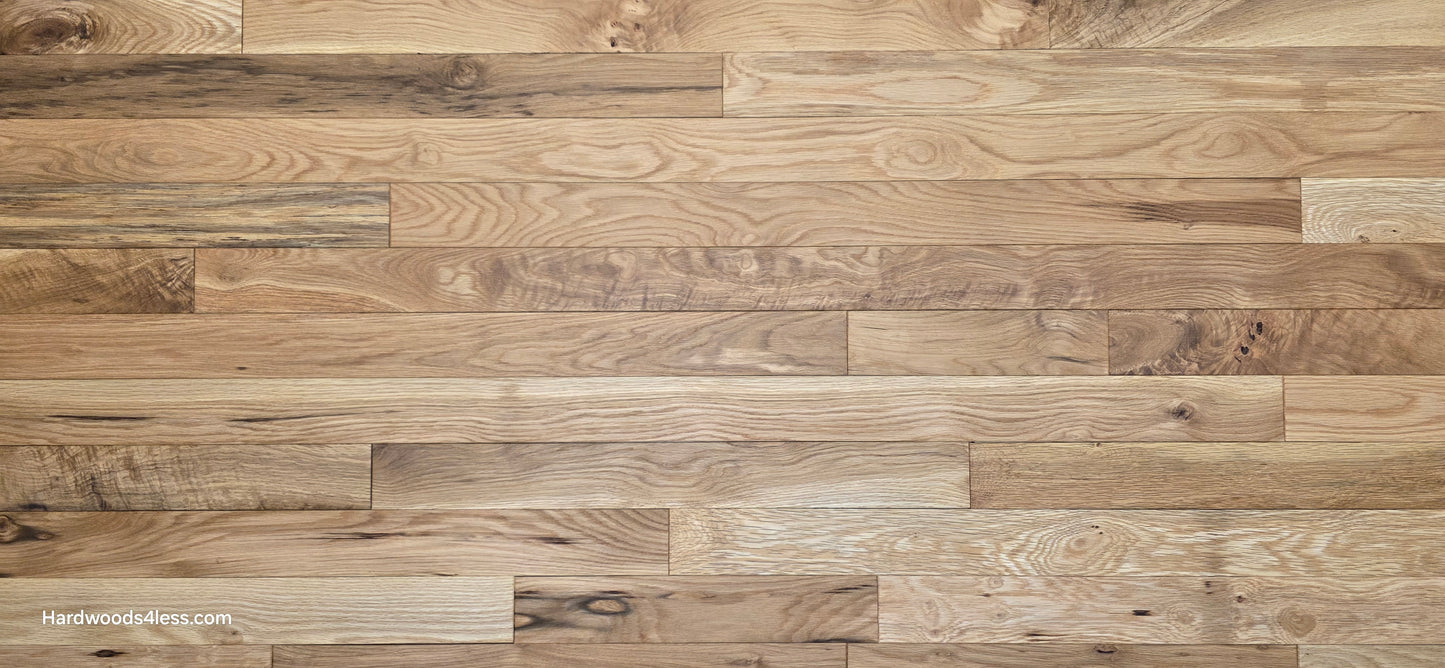 3 1/4" x 3/4" Solid White Oak Natural Character Grade Hardwood Flooring.