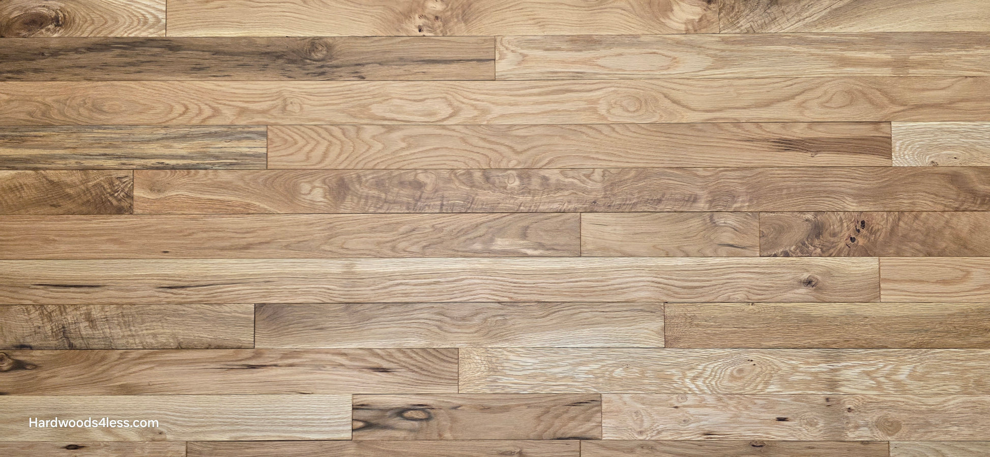 3 1/4" x 3/4" Solid White Oak Natural Character Grade Hardwood Flooring.