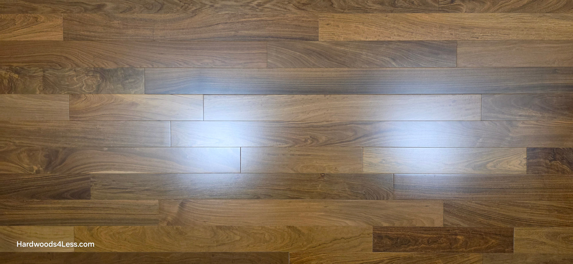 3 1/4" x 3/8" Engineered Brazilian Walnut (IPE) Natural Hardwood Flooring. Shown Close up.