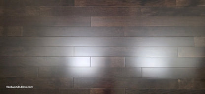 3 5/8" x 3/4" Solid Brazilian Oak Burnt Umber Hardwood Flooring. Shown close up.