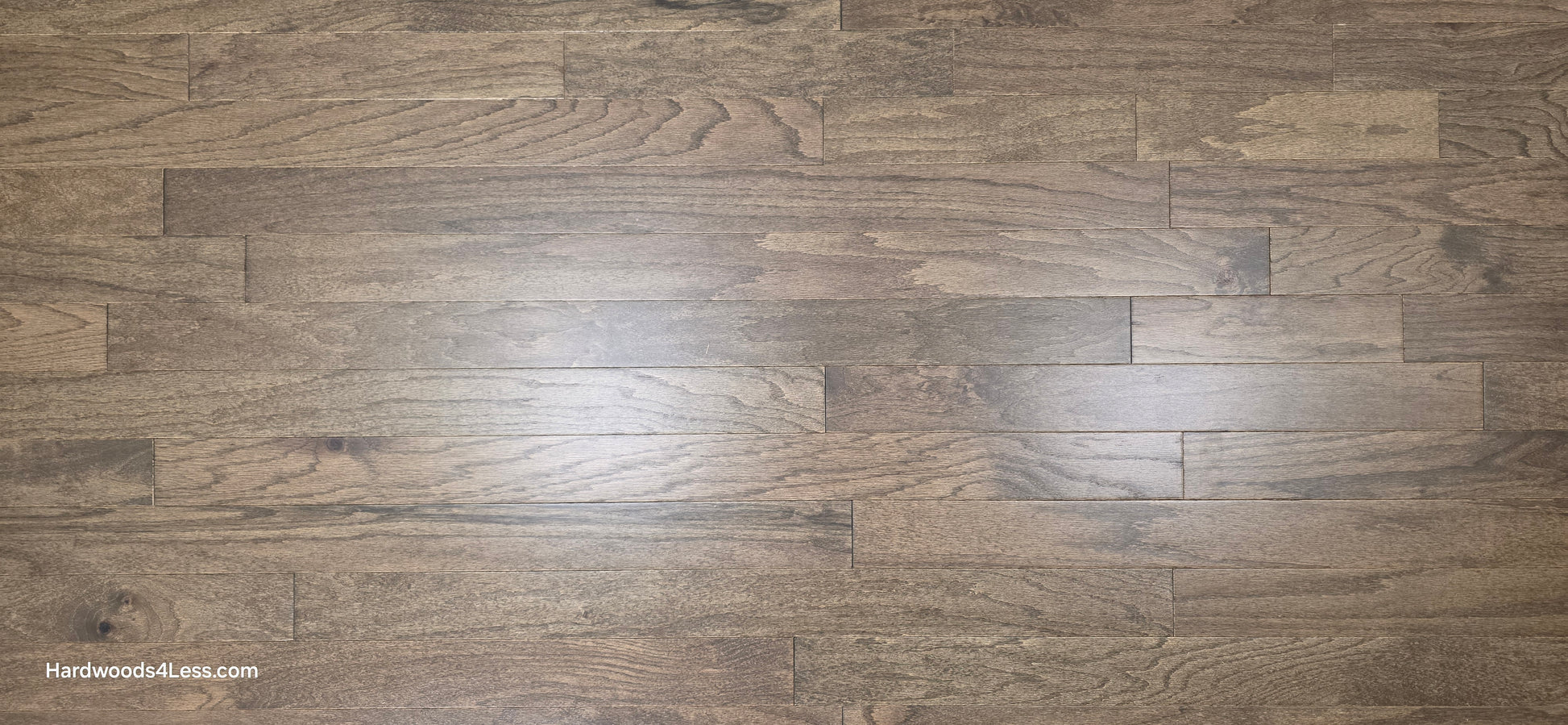 3" x 3/8" Engineered Red Oak Mace Hardwood Flooring. Shown close up. Full format.
