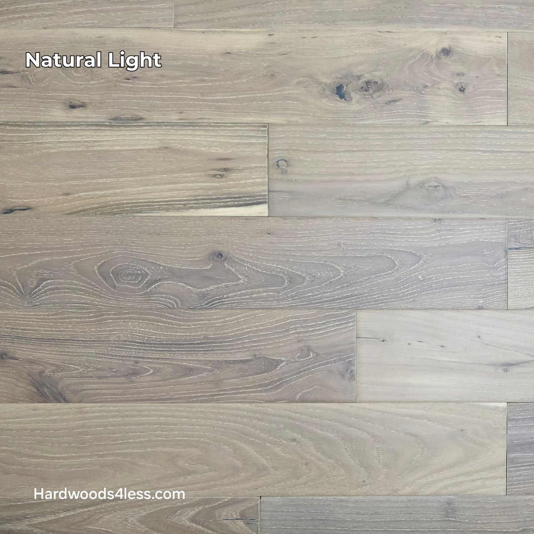 4 3/4" x 3/4" Solid Black Locust Finn Hardwood Flooring. Shown in natural lighting. 