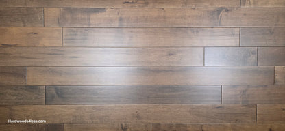 4 5/16" x 5/8" Engineered Maple Cabana Hardwood Flooring. Shown close up.