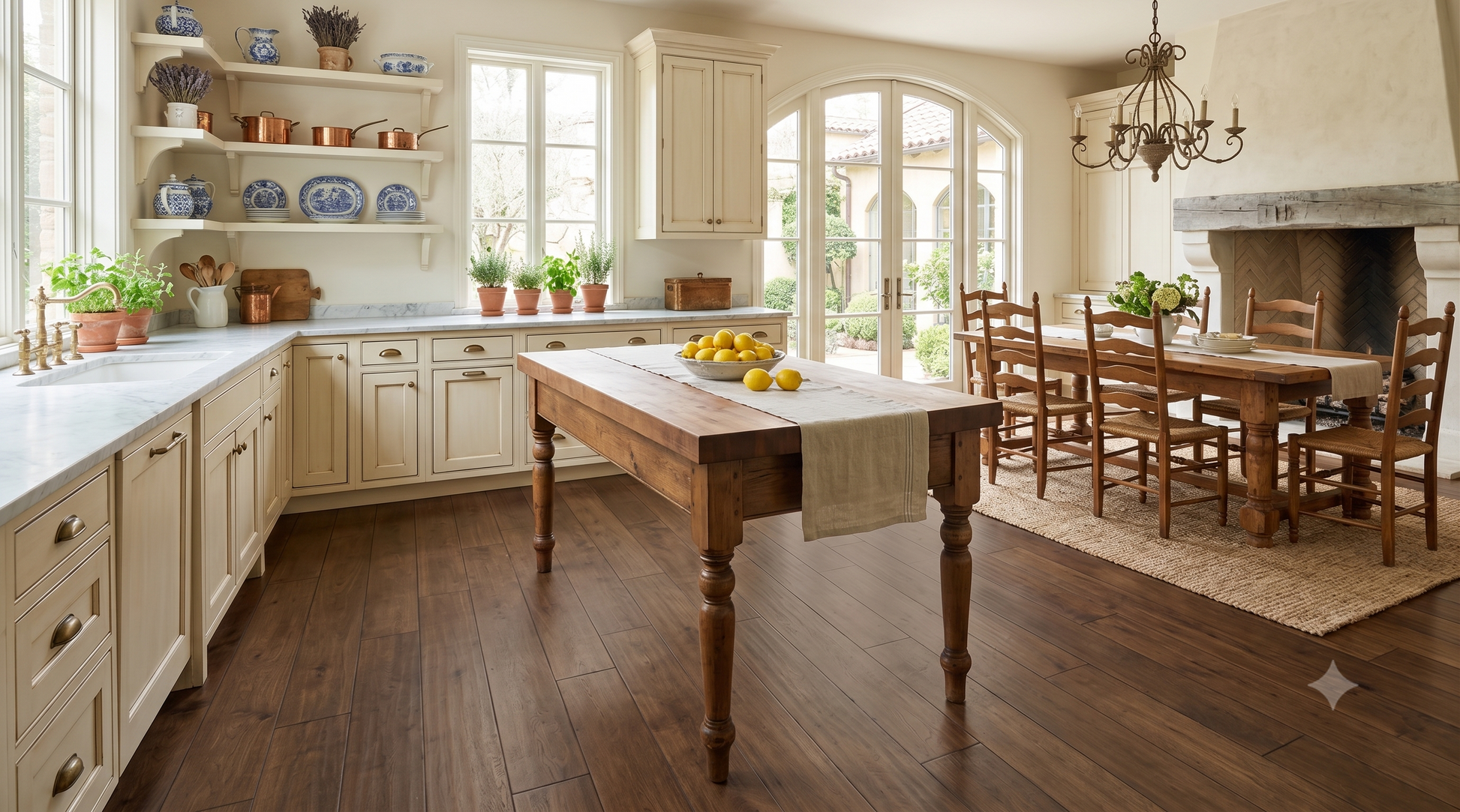 4 1/4" x 3/4" Solid Maple Chang Shown in a Kitchen Setting